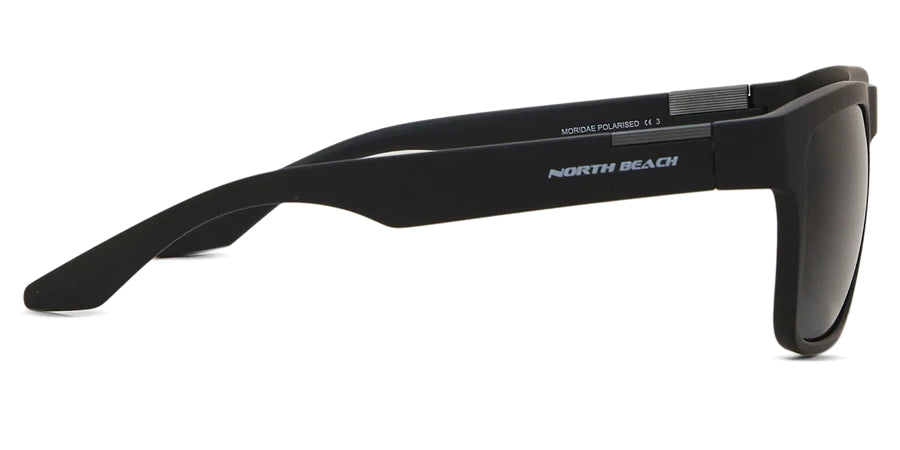 North Beah Moridae Smoke Polarised Sunglasses - Matt Black