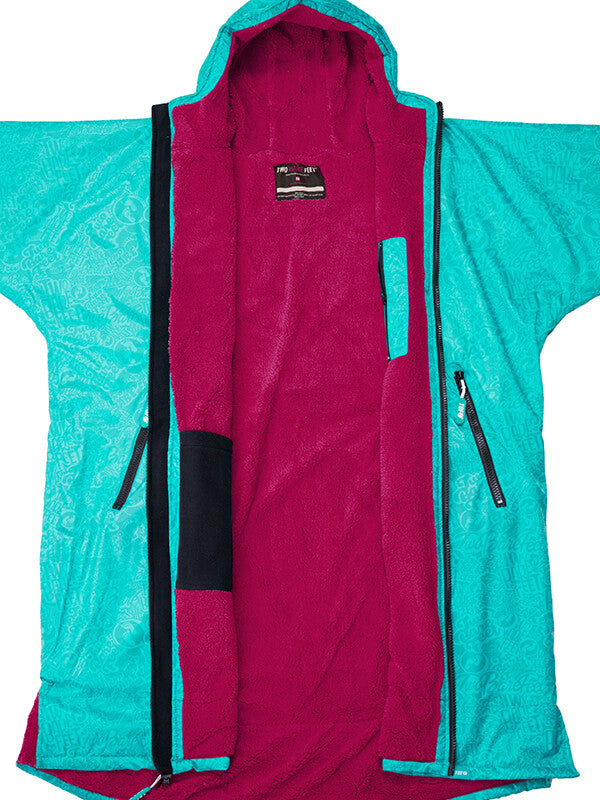 Two Bare Feet Changing Robe 2024 - Teal/Raspberry